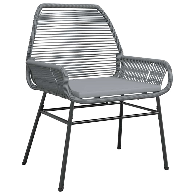 Bowery Hill 7 Piece Poly Rattan Garden Dining Set in Black/Gray