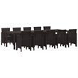 Bowery Hill 11 Piece Poly Rattan Garden Dining Set in Anthracite