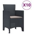 Bowery Hill 11 Piece Poly Rattan Garden Dining Set in Anthracite