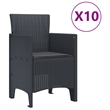 Bowery Hill 11 Piece Poly Rattan Garden Dining Set in Anthracite