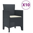 Bowery Hill 11 Piece Poly Rattan Garden Dining Set in Anthracite