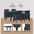 Bowery Hill 5 Piece Poly Rattan Garden Dining Set in Anthracite