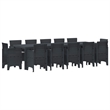 Bowery Hill Contemporary Poly Rattan Garden Dining Set in Anthracite