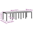 Bowery Hill Contemporary Poly Rattan Garden Dining Set in Anthracite
