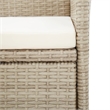 Bowery Hill 9 Piece Poly Rattan Garden Dining Set in Beige/Cream White
