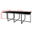 Bowery Hill Contemporary 13 Piece Poly Rattan Garden Dining Set in Black