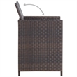 Bowery Hill Contemporary 13 Piece Rattan Garden Dining Set in Brown
