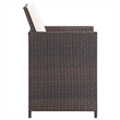 Bowery Hill Contemporary 13 Piece Rattan Garden Dining Set in Brown