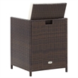 Bowery Hill Contemporary 13 Piece Rattan Garden Dining Set in Brown