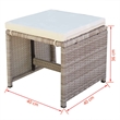 Bowery Hill Contemporary 11 Piece Rattan Garden Dining Set in Gray