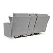 Bowery Hill Pewter Power Reclining Sofa Set in Polyester Upholstered