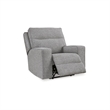 Bowery Hill Pewter Power Reclining Sofa Set in Polyester Upholstered