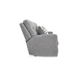 Bowery Hill Pewter Power Reclining Sofa Set in Polyester Upholstered