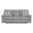 Bowery Hill Pewter Power Reclining Sofa Set in Polyester Upholstered