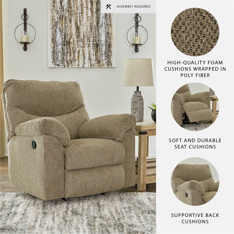 Bowery Hill Sofa Set of Reclining Sofa, Loveseat, & Rocker Recliner