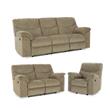 Bowery Hill Sofa Set of Reclining Sofa, Loveseat, & Rocker Recliner