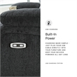 Bowery Hill 3-Piece Power Reclining Set in Slate Chenille Upholstered