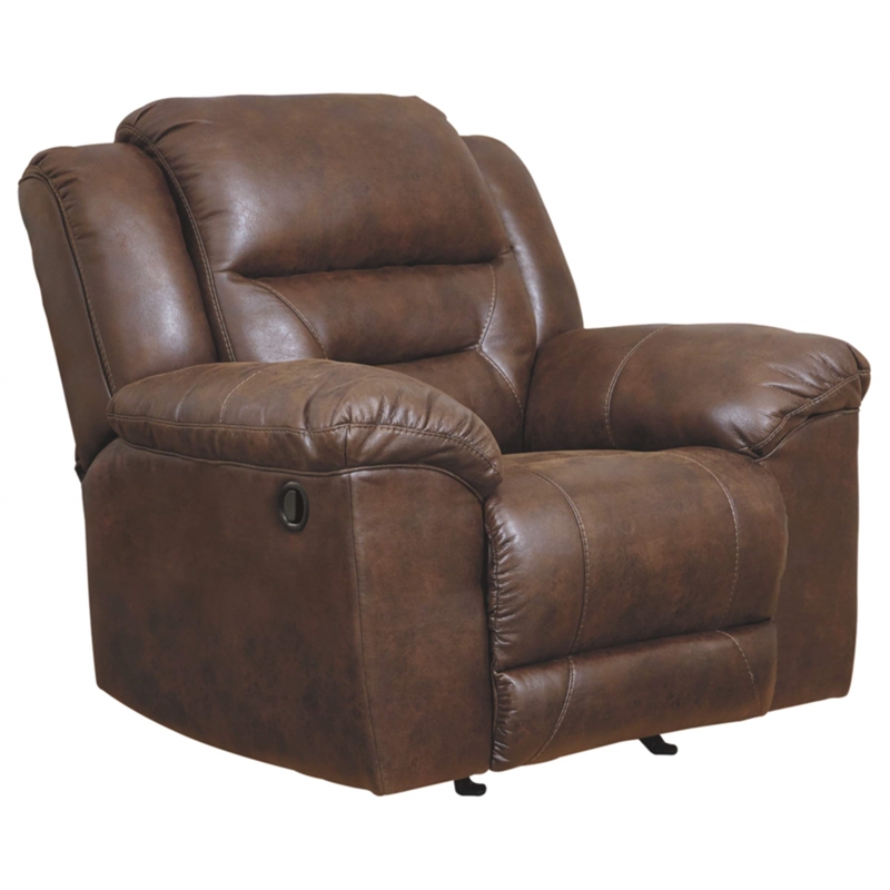 Bowery Hill Living Room Set of Rocker Recliner and Reclining Sofa