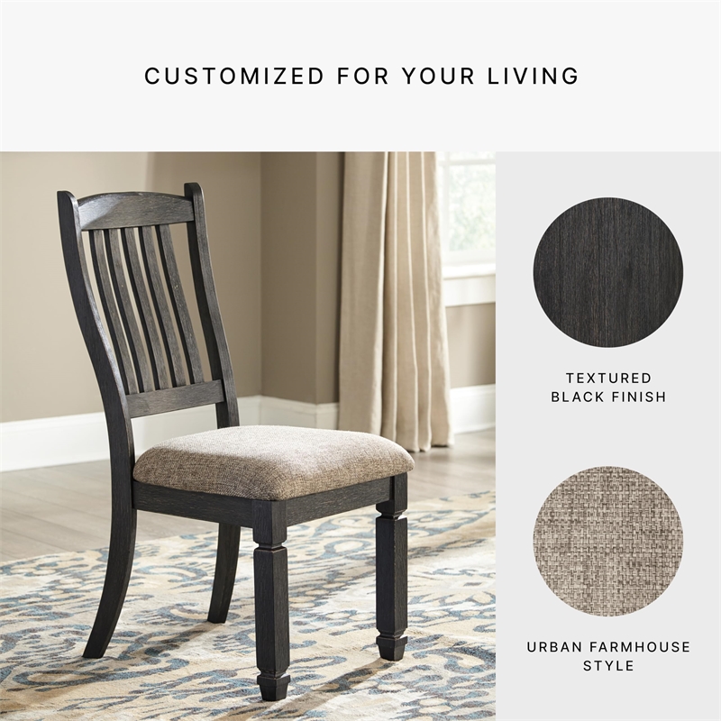 Bowery Hill Urban Farmhouse Dining Set with 4 Side Chairs and Table