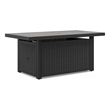 Bowery Hill Outdoor Swivel Lounge Chairs and Fire Pit Table Set