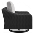 Bowery Hill Outdoor Swivel Lounge Chairs and Fire Pit Table Set