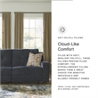 Bowery Hill Reclining Sofa and Loveseat Set in Blue Polyester