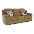 Bowery Hill Reclining Sofa & Loveseat Set in Brown Polyester