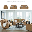 Bowery Hill Reclining Sofa & Loveseat Set in Brown Polyester