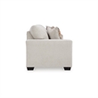 Bowery Hill Loveseat & Sofa Set in Stone Polyester