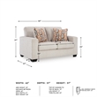 Bowery Hill Loveseat & Sofa Set in Stone Polyester