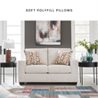 Bowery Hill Loveseat & Sofa Set in Stone Polyester