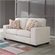 Bowery Hill Loveseat & Sofa Set in Stone Polyester