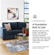Bowery Hill Loveseat & Sofa Set in Navy Blue Polyester