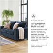 Bowery Hill Loveseat & Sofa Set in Navy Blue Polyester