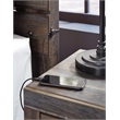 Bowery Hill Rustic-Industrial Full Headboard & 6-Drawer Dresser Set