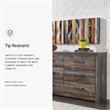 Bowery Hill Full Bookcase LED Headboard & 6-Drawer Dresser Set