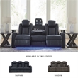 Bowery Hill 2-Pc Faux Leather Power Reclining Sofa Set with LED Lights & Storage
