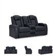 Bowery Hill 2-Pc Faux Leather Power Reclining Sofa Set with LED Lights & Storage
