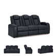 Bowery Hill 2-Pc Faux Leather Power Reclining Sofa Set with LED Lights & Storage