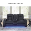 Bowery Hill 2-Pc Faux Leather Power Reclining Sofa Set with LED Lights & Storage
