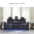 Bowery Hill 2-Pc Faux Leather Power Reclining Sofa Set with LED Lights & Storage