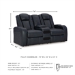 Bowery Hill 2-Pc Faux Leather Power Reclining Sofa Set with LED Lights & Storage