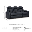Bowery Hill 2-Pc Faux Leather Power Reclining Sofa Set with LED Lights & Storage