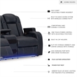 Bowery Hill 2-Pc Faux Leather Power Reclining Sofa Set with LED Lights & Storage