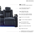 Bowery Hill 2-Pc Faux Leather Power Reclining Sofa Set with LED Lights & Storage