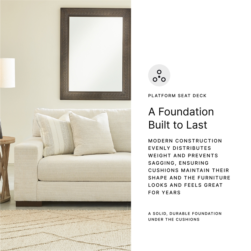 Bowery Hill 2-Piece Living Room Set of Sofa and Loveseat in Birch