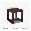 Bowery Hill 2-Piece Dark Brown Coffee and End Table Set