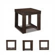 Bowery Hill 2-Piece Dark Brown Coffee and End Table Set