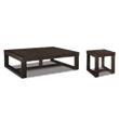 Bowery Hill 2-Piece Dark Brown Coffee and End Table Set