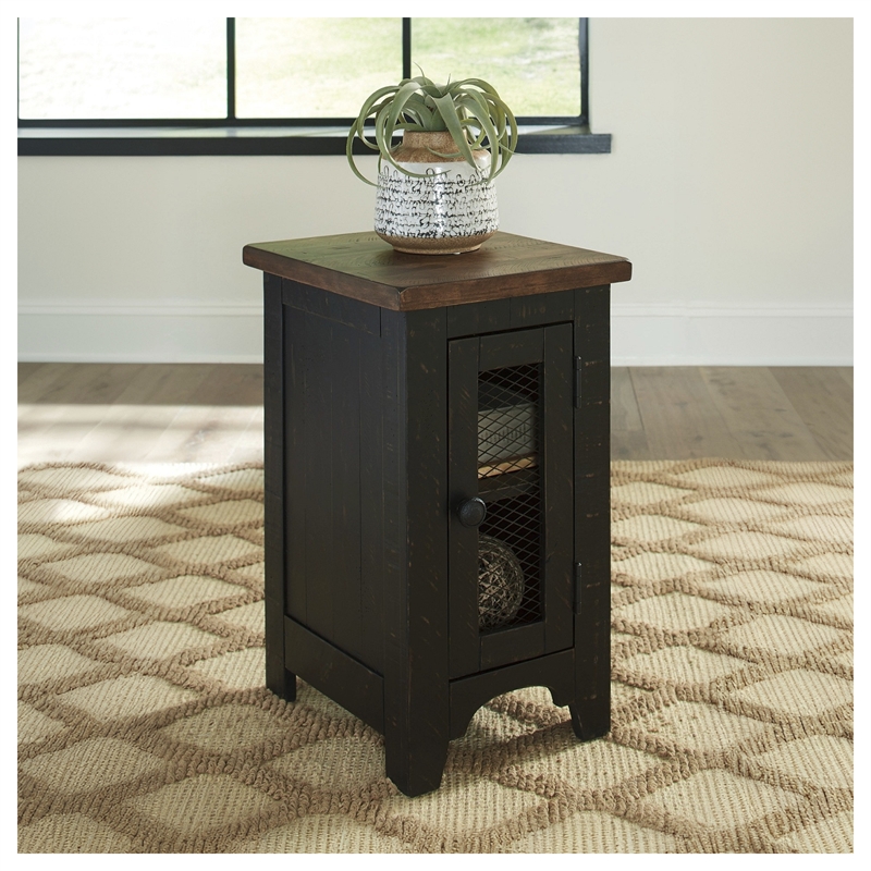Bowery Hill Coffee Table and 2 End Tables Set in Black & Brown